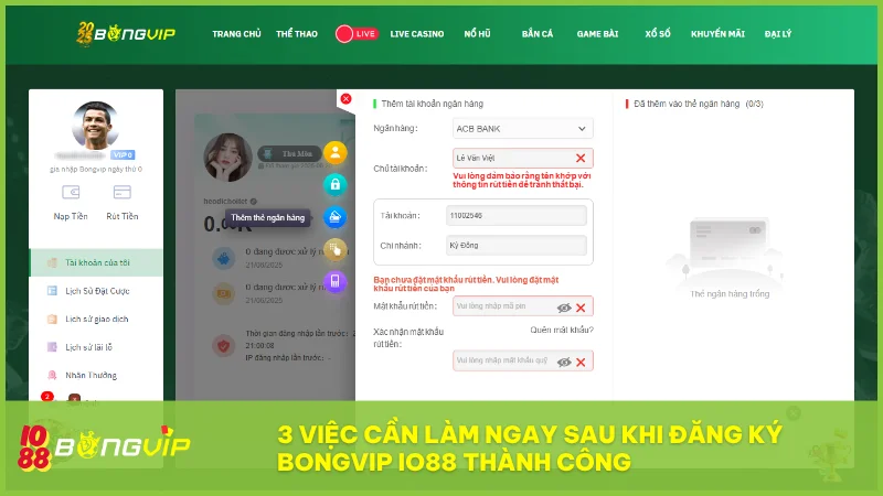 Sau khi đăng ký bạn nên xác thực tài khoản cập nhật hồ sơ và tận dụng các ưu đãi tân thủ