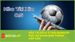 Kèo tài xỉu 0.5 trái BONGVIP: Cược 1 bàn thắng, thắng cả trận